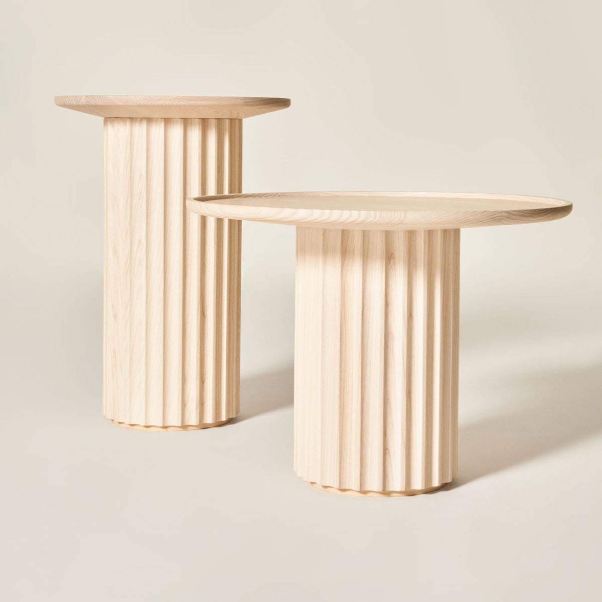 Capitello Slim Natural Ash Side table by Dale Italia