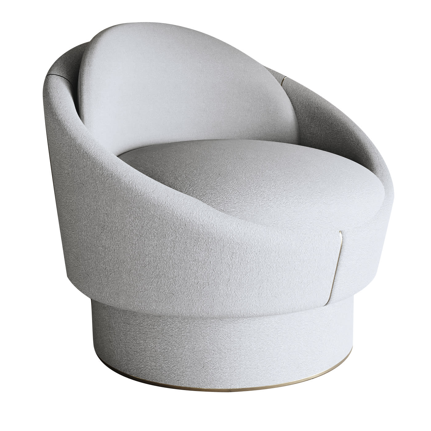 Luna White Armchair by Paolo Castelli