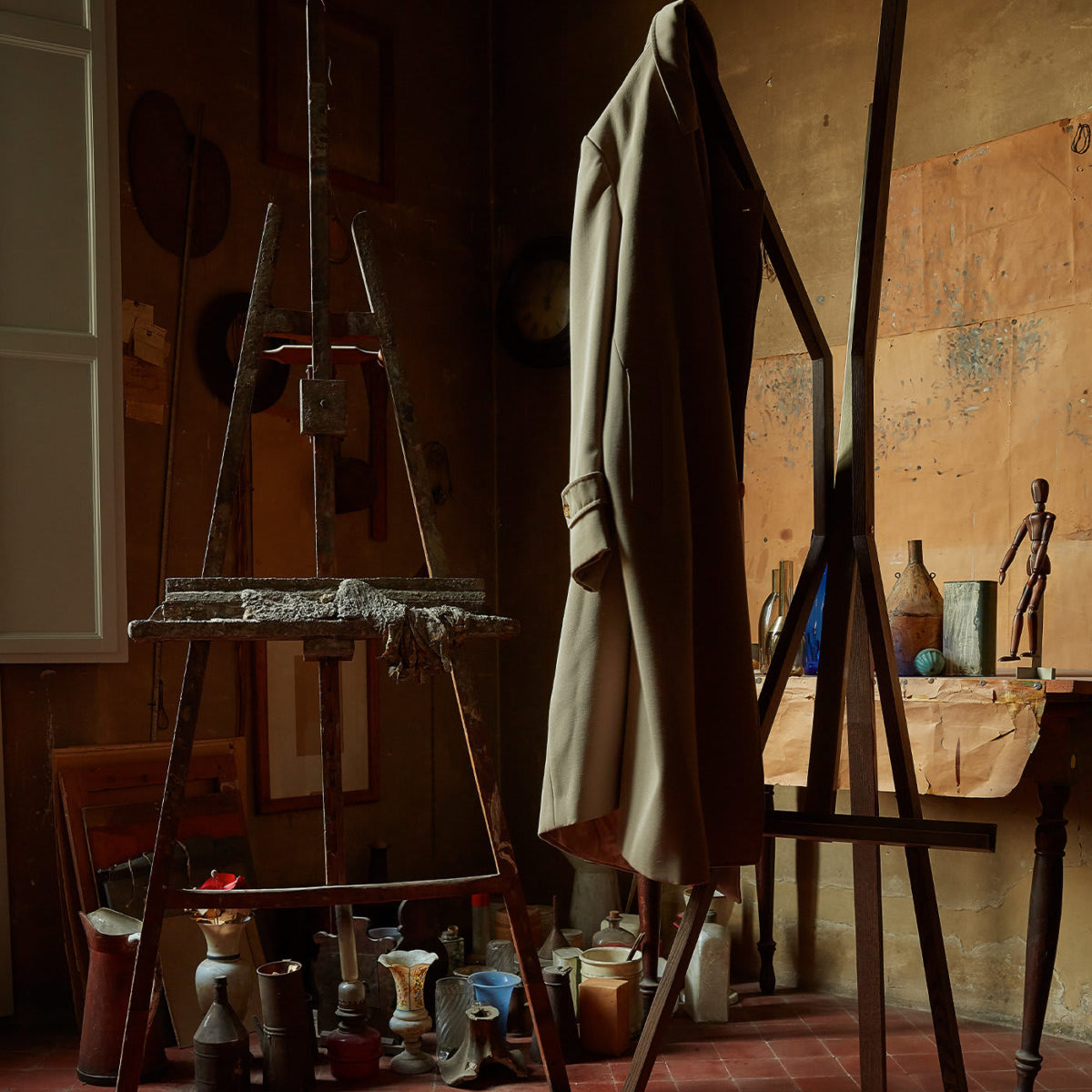 Morandi Wood Tripod Coat Rack by Paolo Castelli