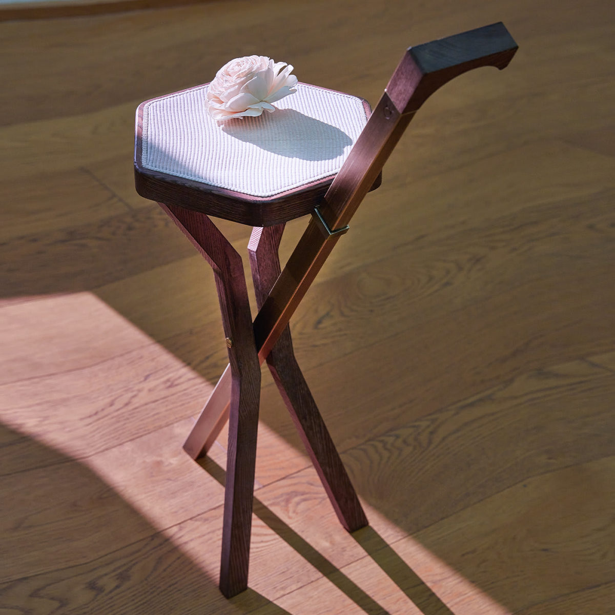 Morandi Strapuntino Tripod Folding Stool by Paolo Castelli