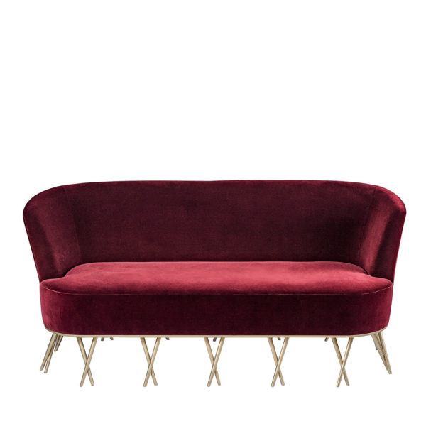 Orus Red Sofa by Paolo Castelli