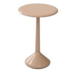 Glossy Laquered Cream Side Table by CPRN Homood