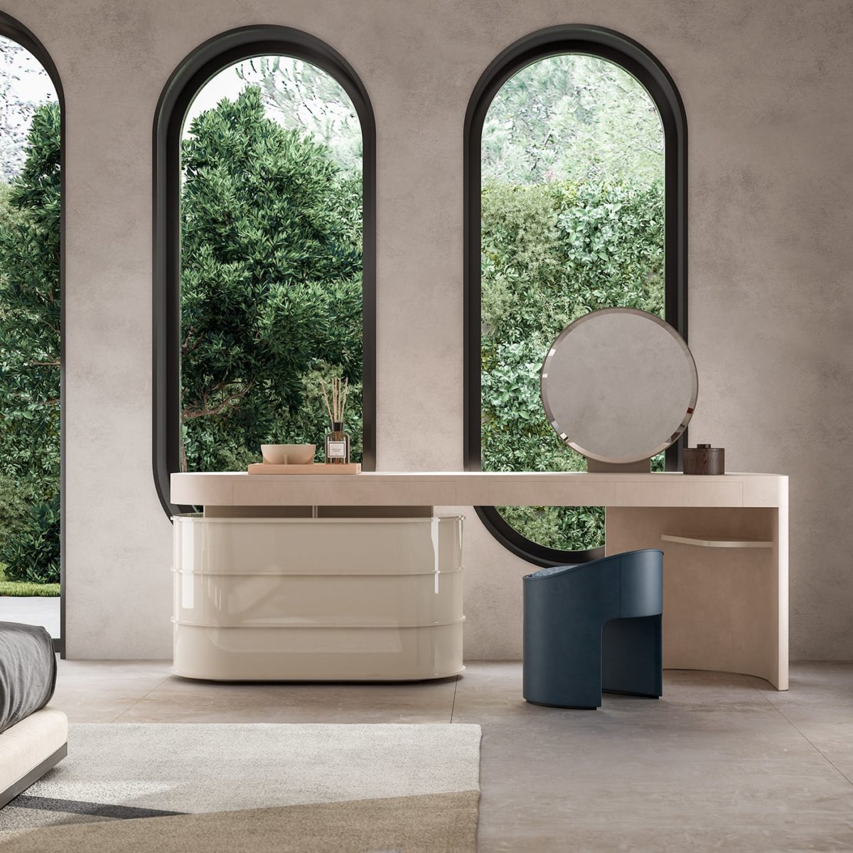 Cream Vanity Desk by CPRN Homood