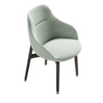 Light Green Velvet Fabric Chair by CPRN Homood