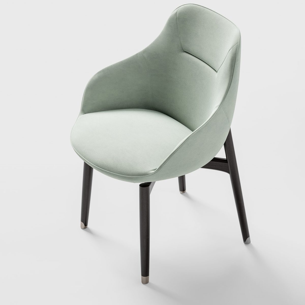 Light Green Velvet Fabric Chair by CPRN Homood