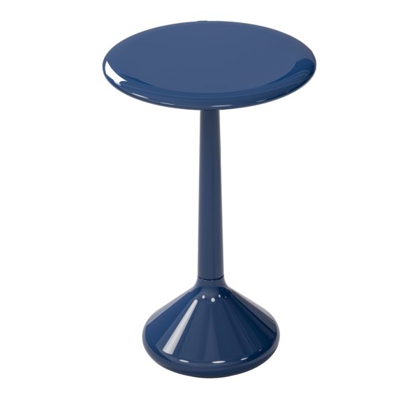 Glossy Laquered Blue Side Table by CPRN Homood