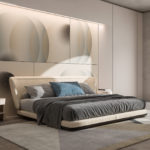 Cream King Size Bed by CPRN Homood