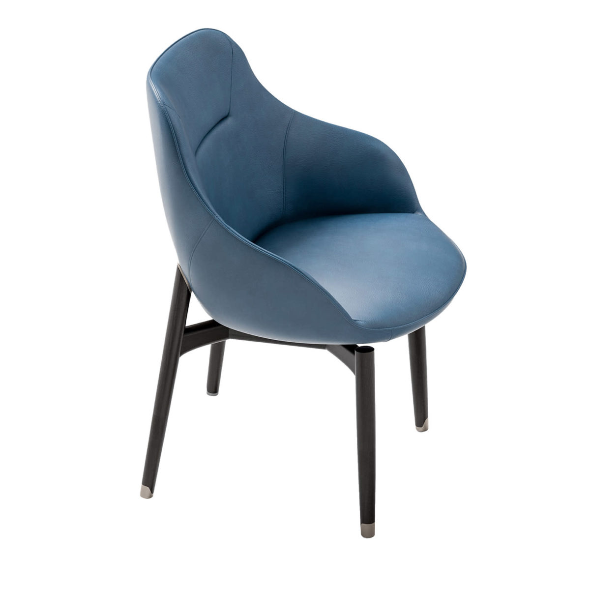 Blue Leather Chair by CPRN Homood