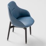 Blue Leather Chair by CPRN Homood