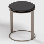 Glossy Lacquered Black Side Table by CPRN Homood