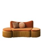 Wave Orange 3-Piece Sectional Sofa #3 by Chiara Provasi