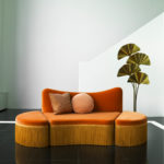 Wave Orange 3-Piece Sectional Sofa #3 by Chiara Provasi