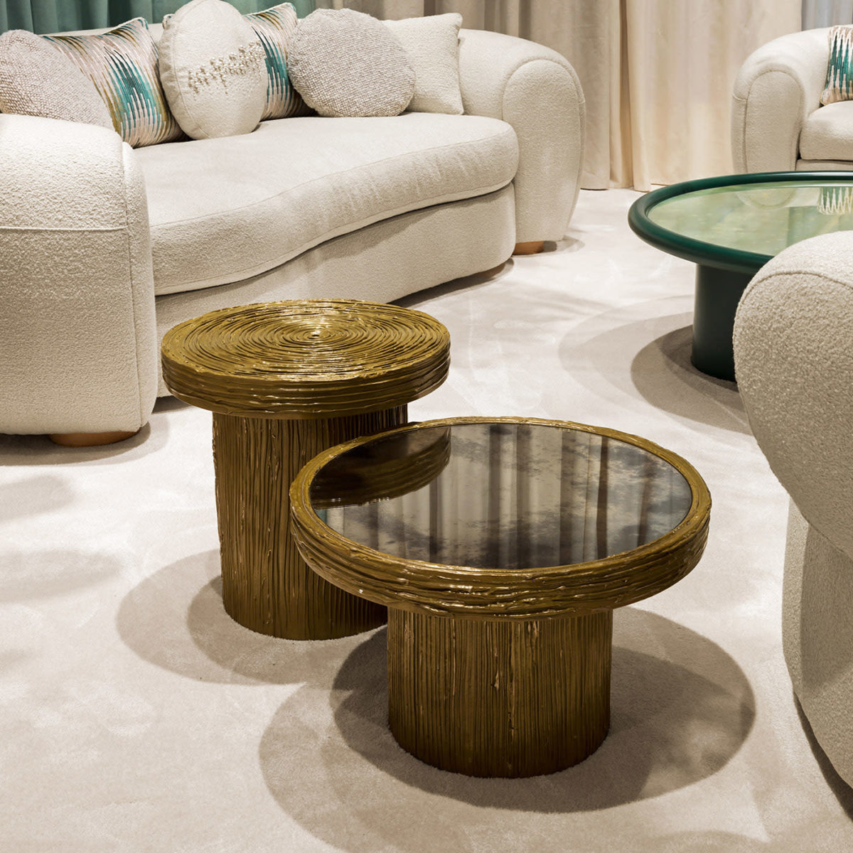 Aura Mirror Coffee Table by Chiara Provasi