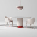 White Round Dining Table by CPRN Homood