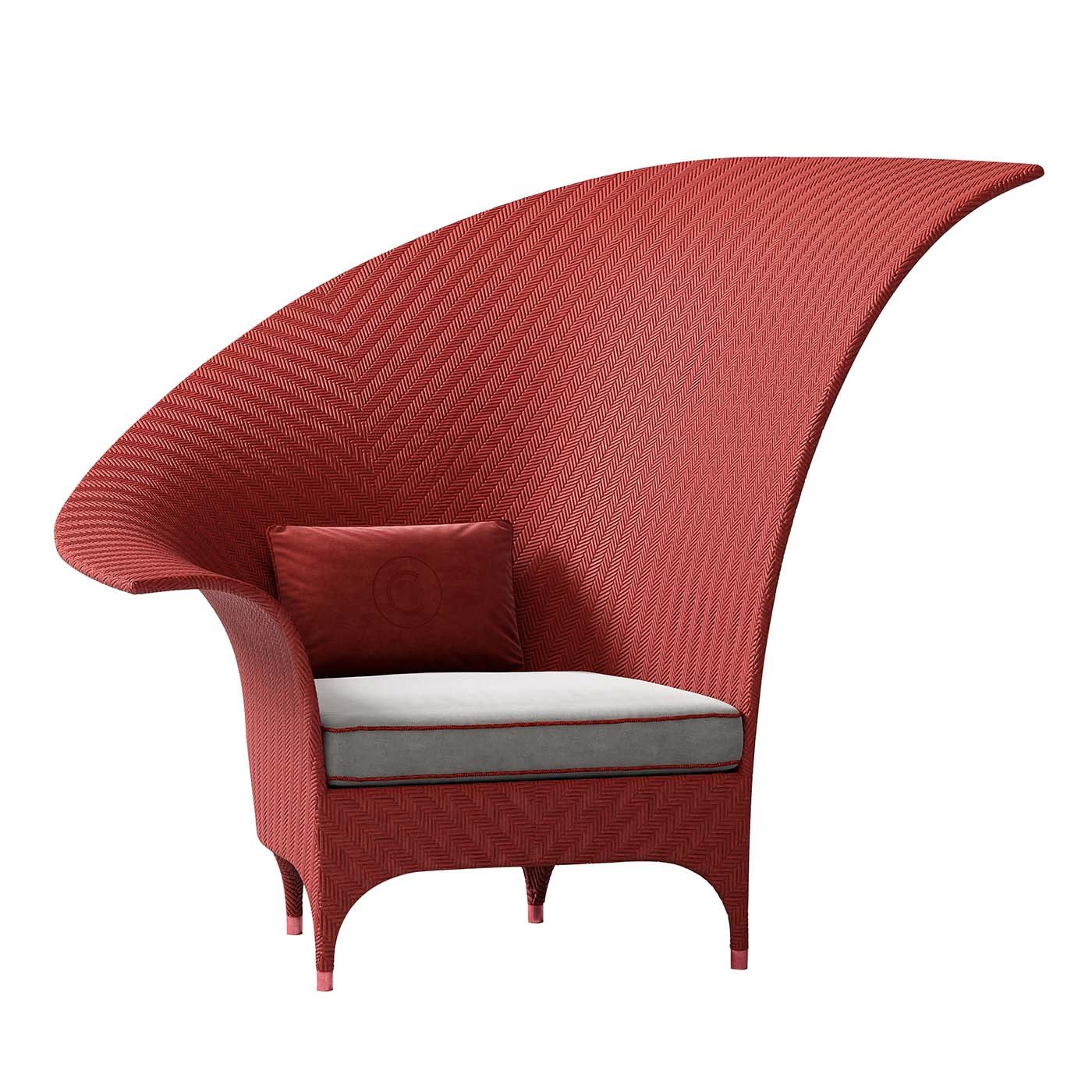 Red Bergere Armchair by CPRN Homood