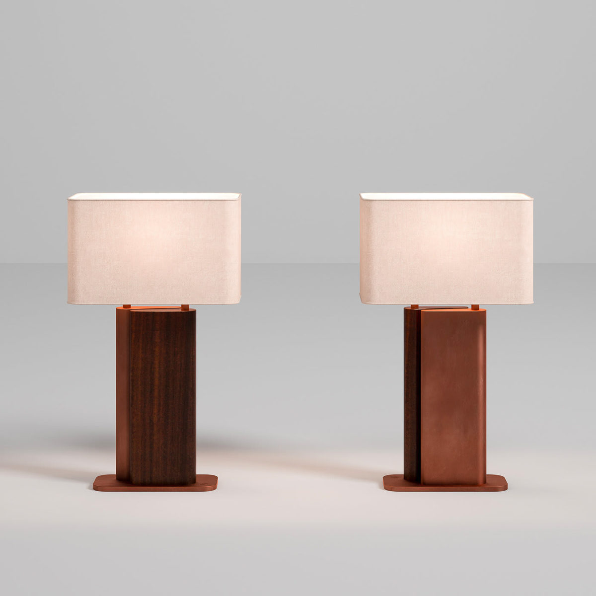 Wood and Metal Table Lamp by CPRN Homood