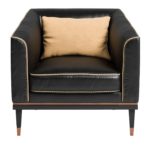 Black Leather Armchair by CPRN Homood