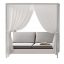 White 2-Seater Daybed with Canopy by CPRN Homood