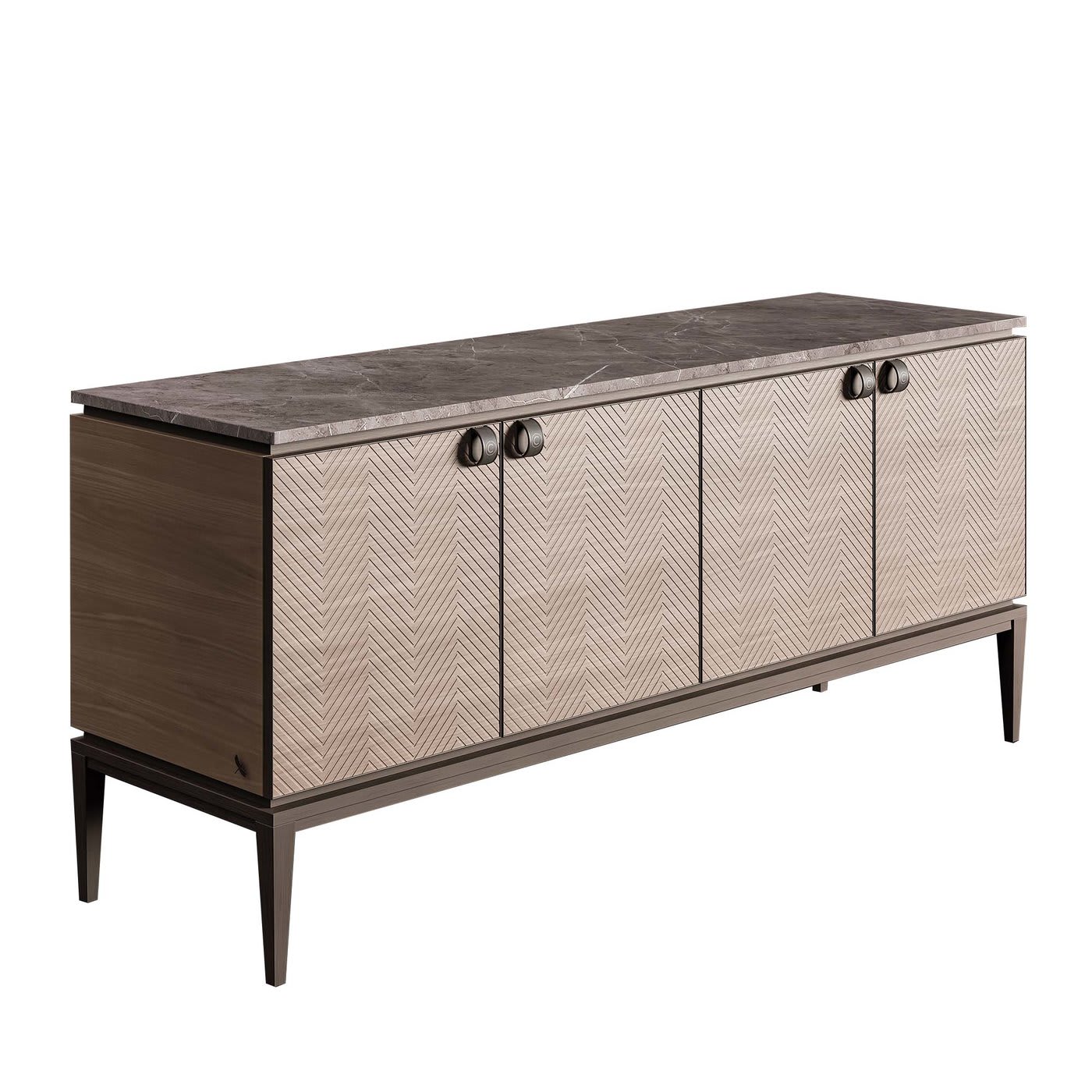 Marble Sideboard With Engraved Veneer by CPRN Homood