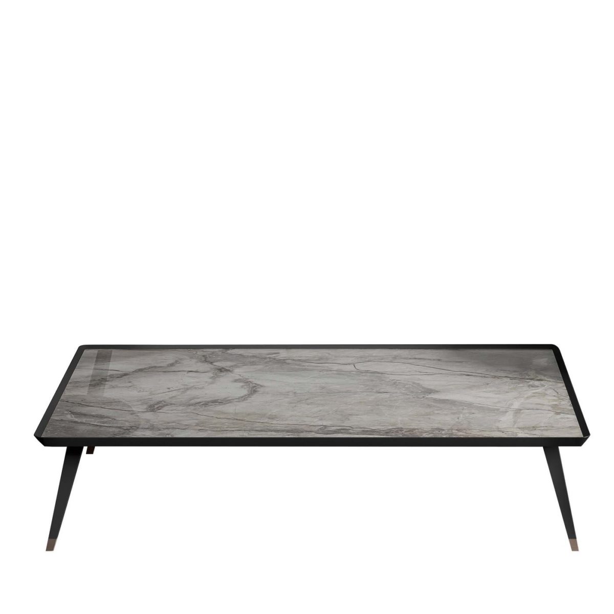 Large Marble and Velvet Coffee Table by CPRN Homood