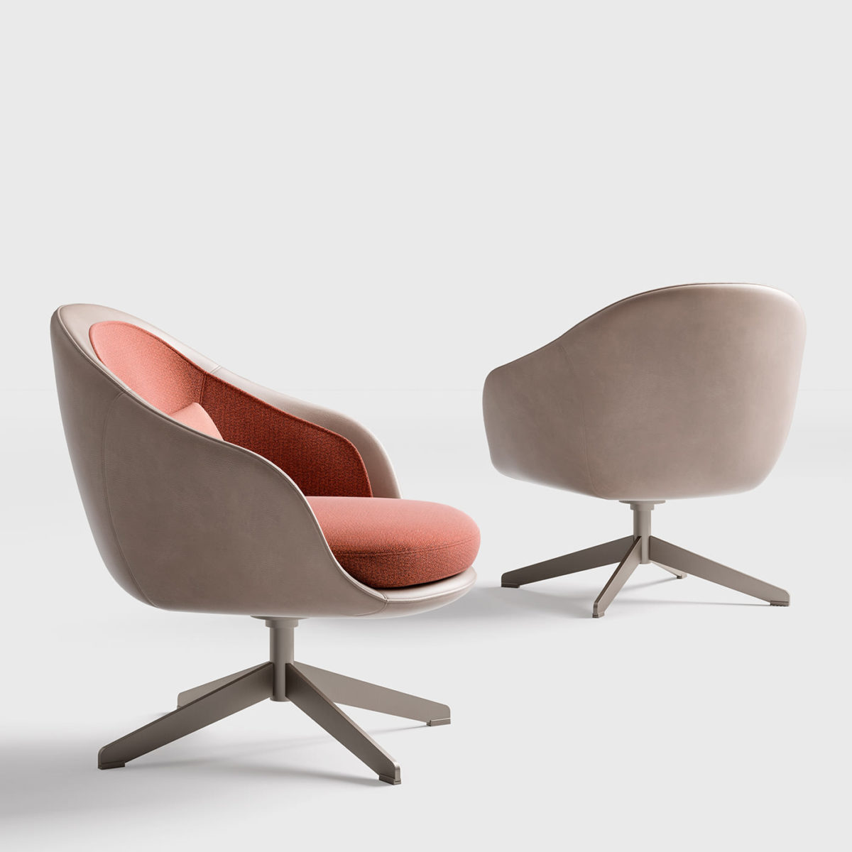 Cream Swivelling Armchair by CPRN Homood