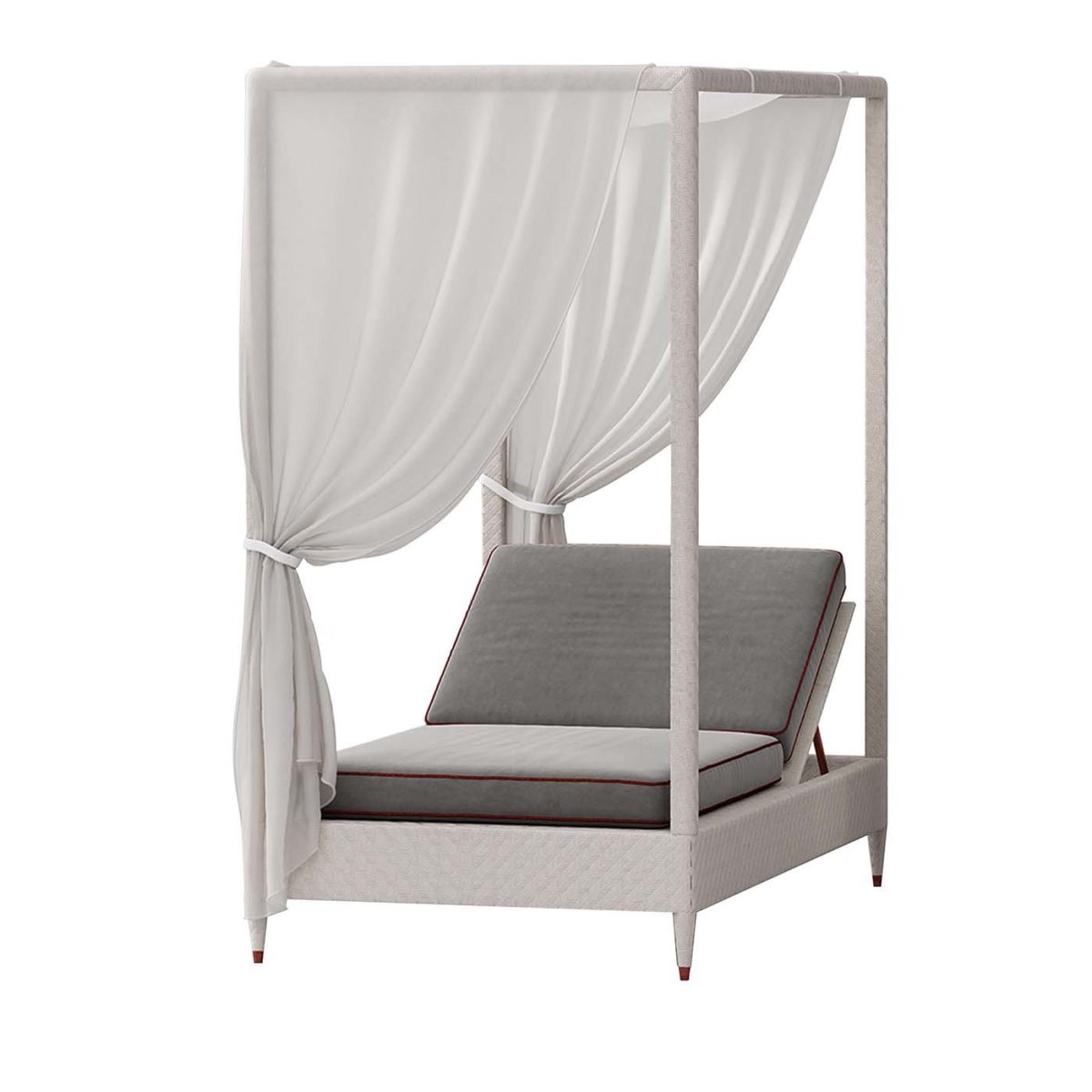 White 1-Seater Daybed with Canopy by CPRN Homood