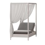 White 1-Seater Daybed with Canopy by CPRN Homood