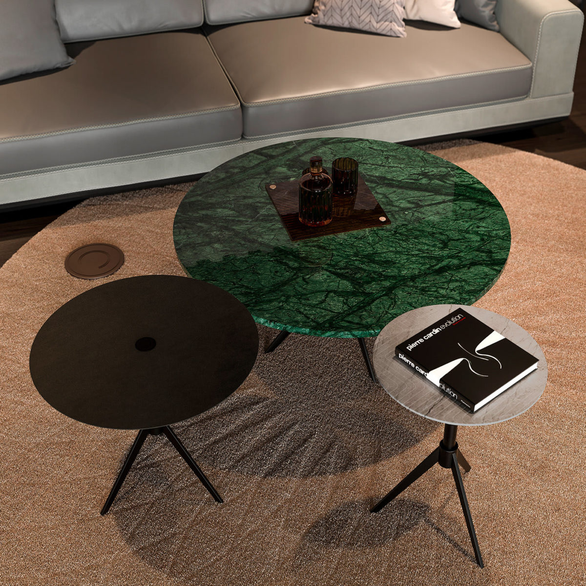 Green Marble Coffee Table by CPRN Homood