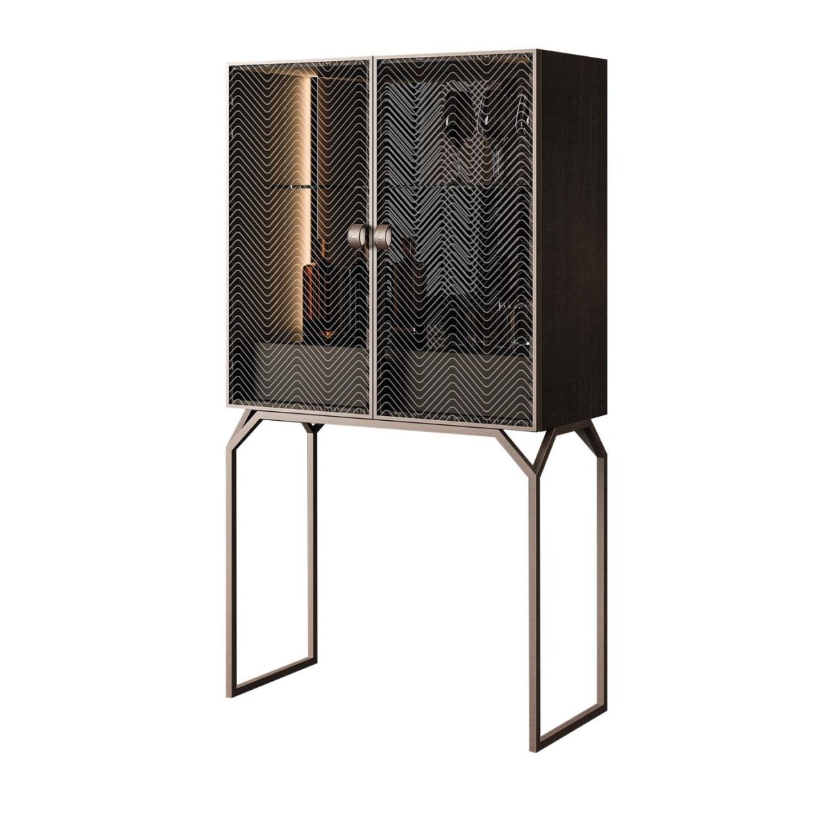 Glass Bar Cabinet by CPRN Homood