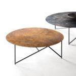 Parsec Small Copper Coffee Table by De Castelli