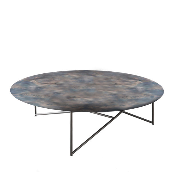 Parsec Large Black Coffee Table with Bowl by De Castelli