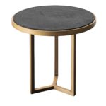 Romeo Black and Gold Side Table by Chiara Provasi