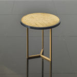 Romeo Wood and Brass Side Table by Chiara Provasi