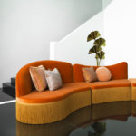 Wave Orange 3-Piece Sectional Sofa #1 by Chiara Provasi