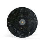 Pietra L12 Cake Stand in Nero Marquinia Marble by Salvatori