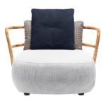 Jungle Large Low White Armchair by Exteta