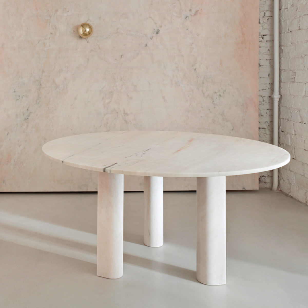 Rosa Portogallo Marble Lovemelovemenot Dining Table by Salvatori