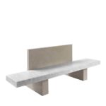 Span Outdoor Bench with Backrest by Salvatori