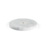 Ellipse Carrara Marble Platter by Salvatori