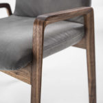 Noblé Gray Chair With Arms by Riva 1920