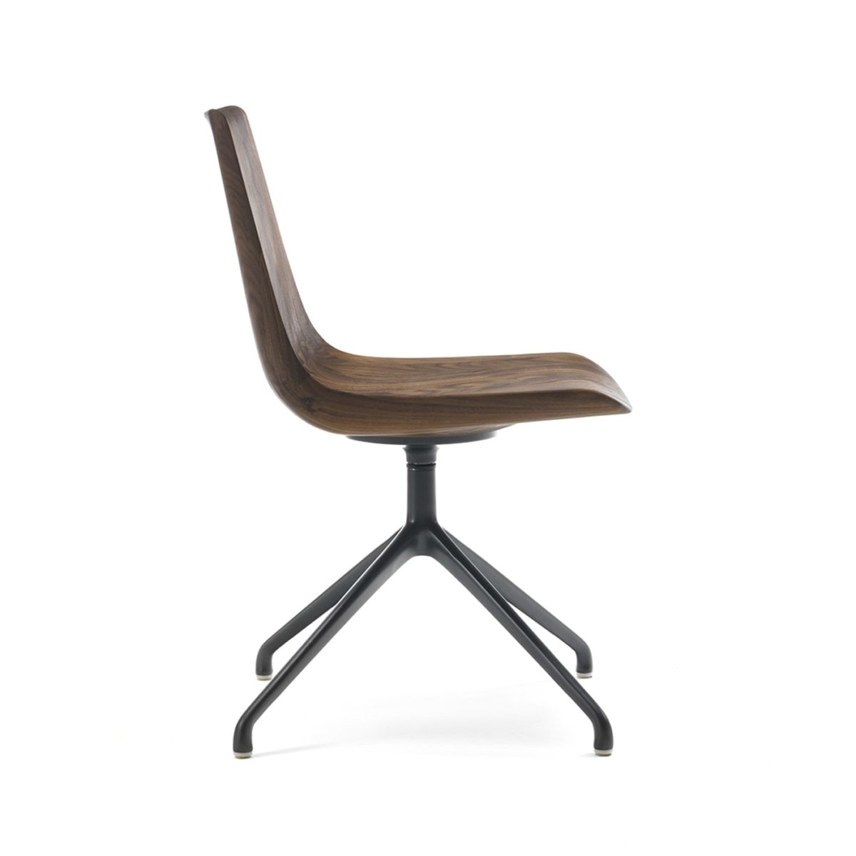 Materia Swivel Walnut Chair by Riva 1920