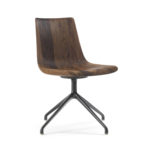 Materia Swivel Walnut Chair by Riva 1920