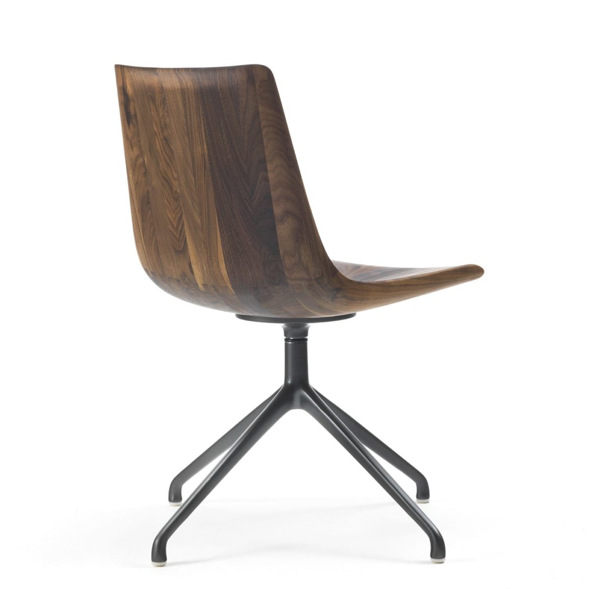 Materia Swivel Walnut Chair by Riva 1920