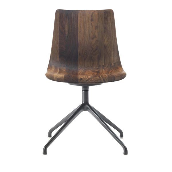 Materia Swivel Walnut Chair by Riva 1920