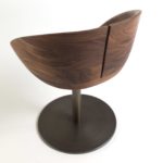 Gioconda Swivel Walnut Chair by C.R. & S. Riva 1920