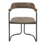 Tubular Anthracite-Gray Chair by Riva 1920