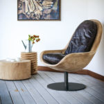 Creus Revolving Cedar Armchair by Riva 1920