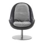 Creus Black Revolving Armchair by Riva 1920