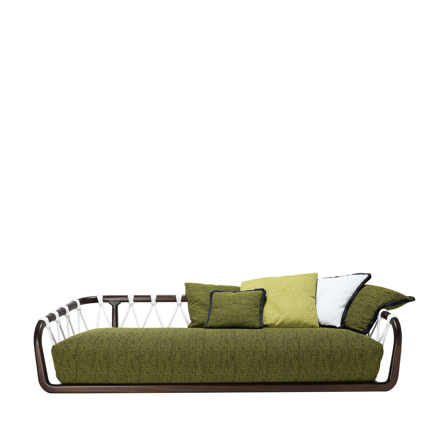 Sunset Basket Large Barrique + Green Sofa by Exteta