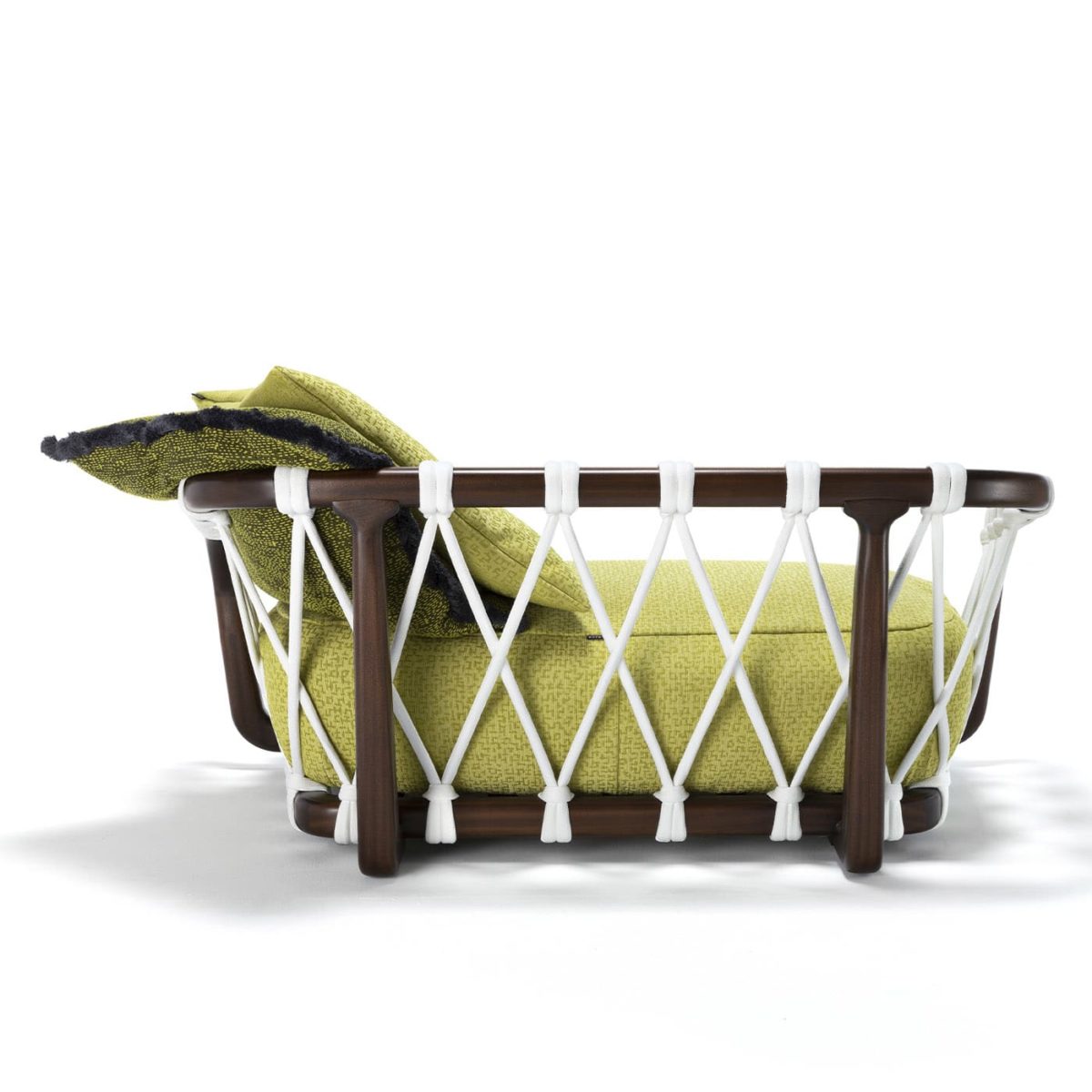 Sunset Basket Small Barrique + Green Sofa by Exteta